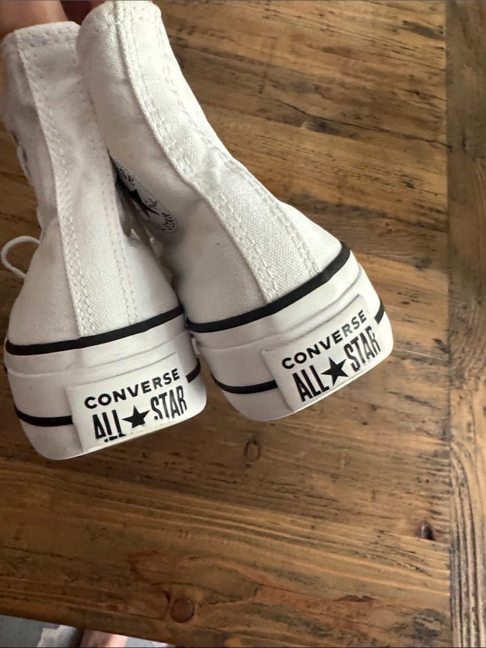 Converse White High Top Canvas Sneakers - Picture 8 of 11